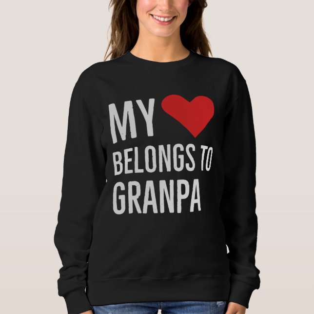 Moletom My heart belongs to grandpa anniversary quote 2022 (Frente)