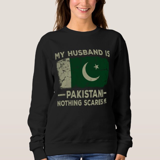 Moletom My Husband is Pakistani Nothing Scares Me Wife (Frente)