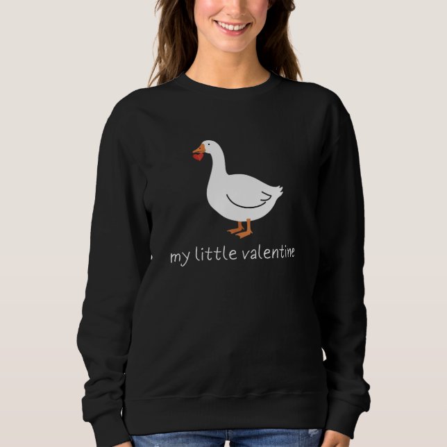 Moletom My Little Valentine Goose - Cute Romantic Doodle (Frente)
