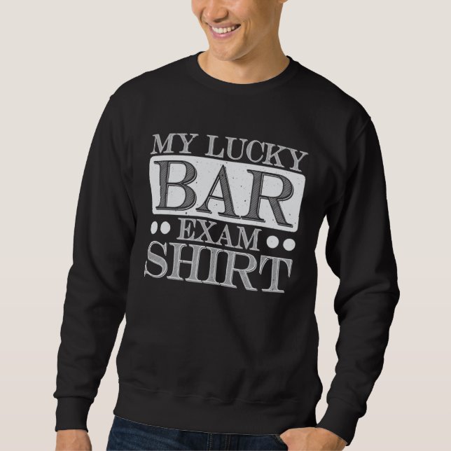 Moletom my lucky bar exam   graduation lawyer student  1 (Frente)