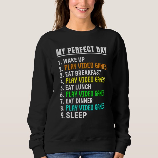 Moletom My Perfect Day Video Games  Video Gamer Retro (Frente)