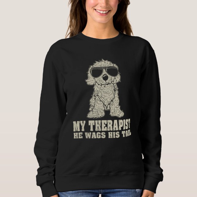 Moletom My Therapist He Wags His Tail Cavapoo (Frente)