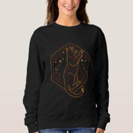 Moletom Mystical cat reaching for stars in magical T-Shirt