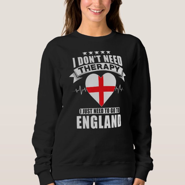 Moletom Na Inglaterra não preciso de terapia, só preciso i (Frente)