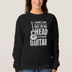 Moletom Na Minha Cabeça Estou Tocando Minha Guitarrista