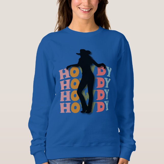Moletom Na Minha Era Da Cowgirl - Howdy (Frente)