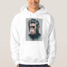 Na moda Chimp - Branco de roupa