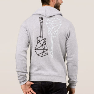 Moletom na moda e guitarras geométricas modernas
