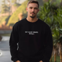Na moda Men Black Eat Sleep Criar Slogan Repetir