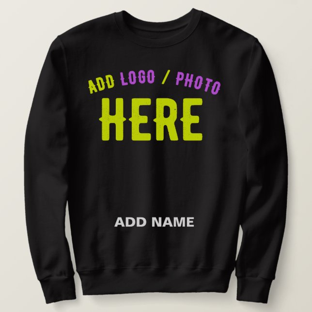 MOLETOM NA MODA MODERNO PERSONALIZÁVEL NEGRO VERIFICADO CO (Frente do Design)