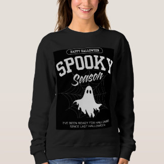 Moletom Na moda Spooky Ghost Halloween Women Sweatshirt
