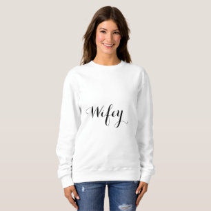 Moletom Na moda Stylish2 elegante preto e branco de Wifey