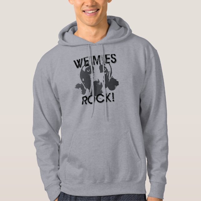 Moletom Nação de Weimaraner: ROCHA de Weimies! (Frente)