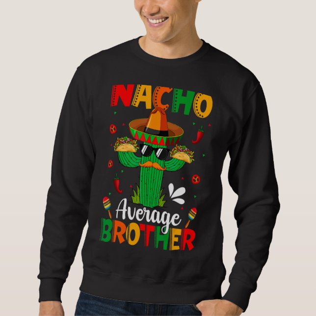 Moletom Nacho Média Irmão Mexicano Sombrero Cactus (Frente)
