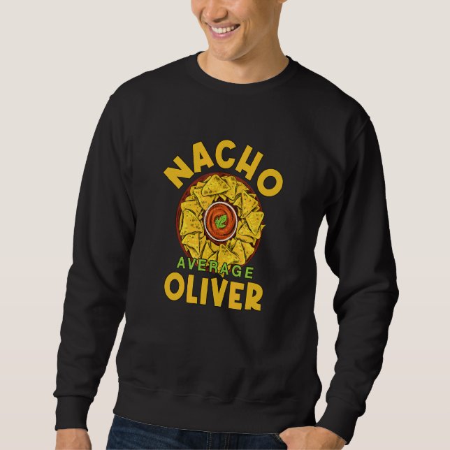 Moletom Nacho Média Oliver Foodie Humor Comida Mexicana (Frente)