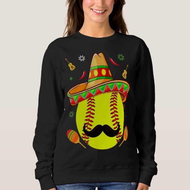 Moletom Nacho Média Softball Mexicano Cinco De Mayo Fath (Frente)