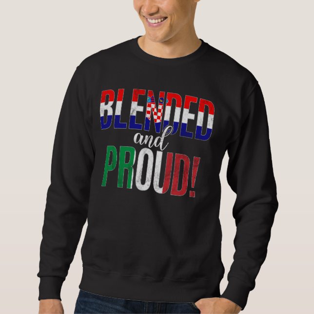 Moletom Nacionalidade Misturada E Orgulhosa Metade Croata  (Frente)