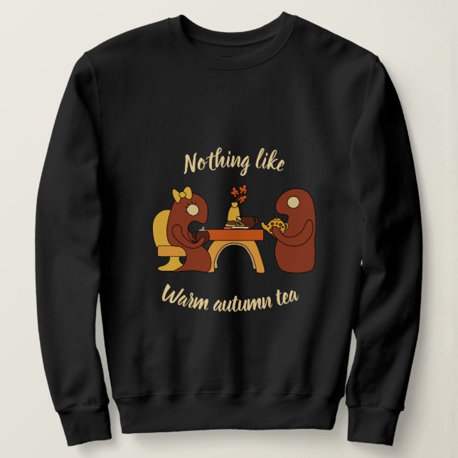 Moletom Nada como monstros de chá quente de outono (Frente do Design)