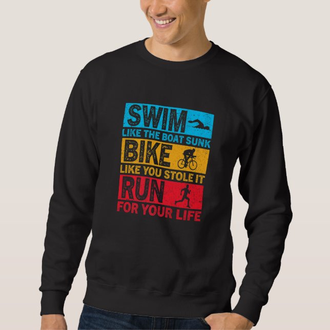 Moletom Nadar Como O Barco Afundou De Bicicleta Como Se Vo (Frente)