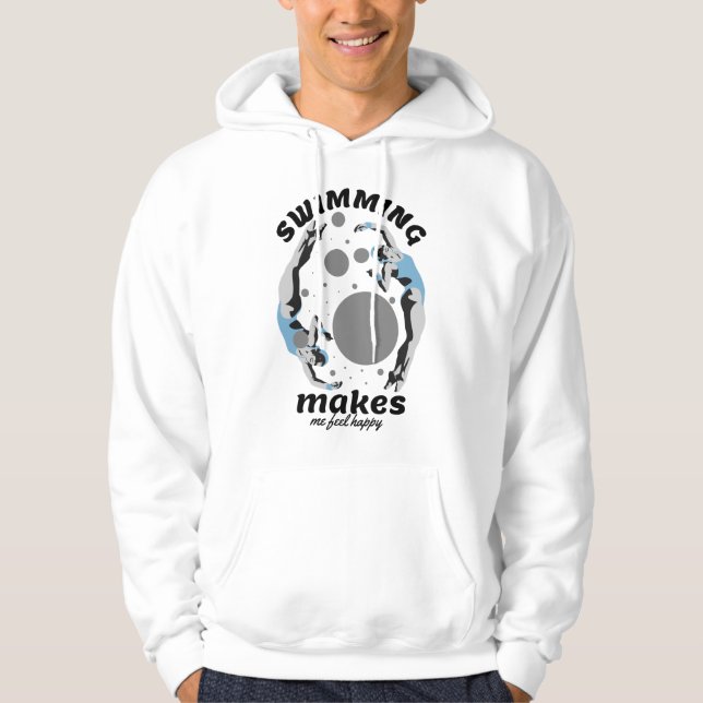 Moletom Nadar Me Faz Sentir Feliz - Amante da Água (Frente)