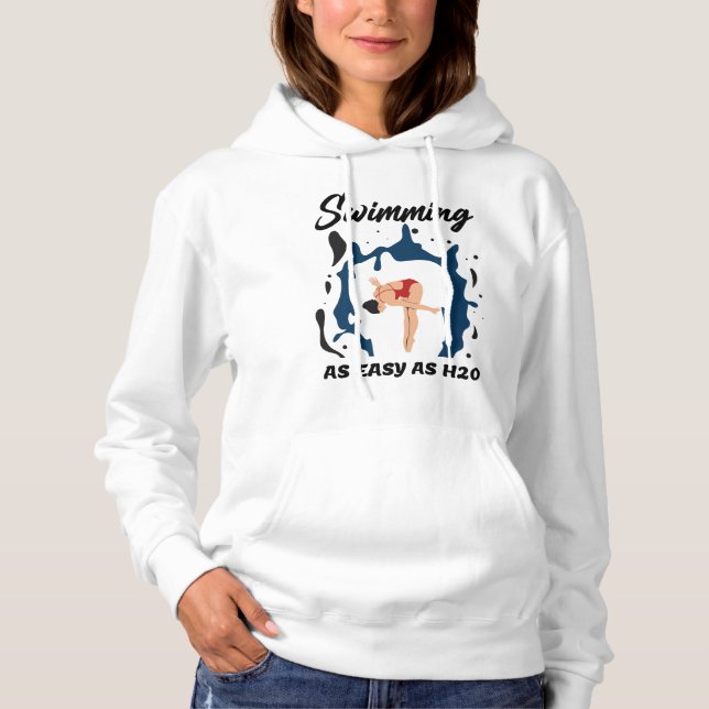 Moletom Nadar tão fácil como H2O - Design engraçado (Frente)