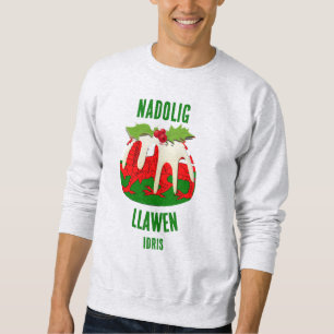 Moletom Nadolig Llawen WALES Welsh Felry Christmas Pudim