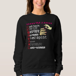 Moletom Nail Technician Love Nail Tech Funny Tech Nail Stu