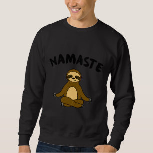 Moletom Namaste Funny Cute Sloth Yoga Pose Sloth Yoga Phra