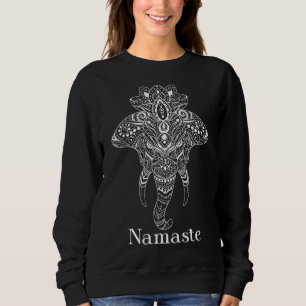 Moletom Namaste Ganesh Elefante Rosto do Deus Ganesha Hind