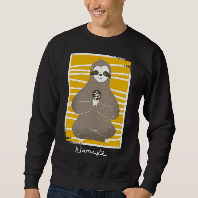 Moletom Namaste Meditando Em Casa Com Minha Lira (Frente)