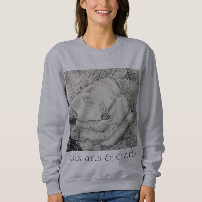 Moletom namesake magnolia, flores, tecido, algodão e mão (Frente)