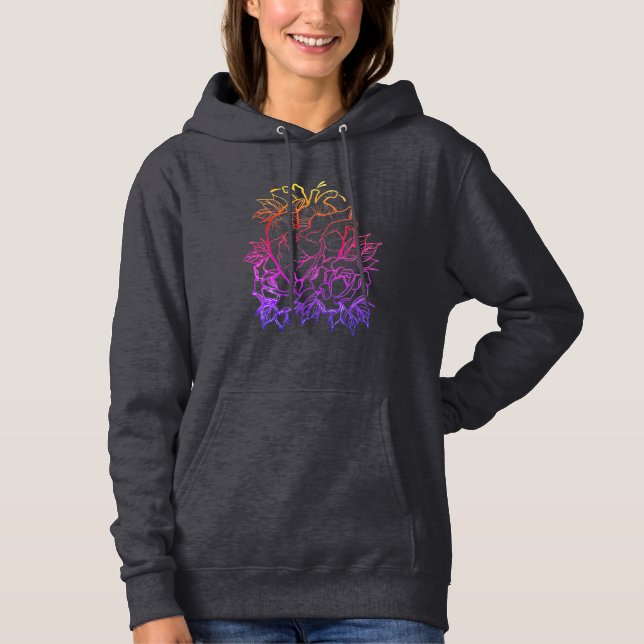 Moletom Namorados Anatomical Heart Hoodie Black (Frente)