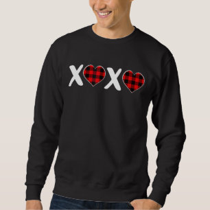 Moletom Namorados S Xoxo Xadrez do Impressão cardíaco