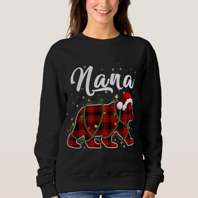 Moletom Nana Bear Xmas Red Xadrez Matando Natal (Frente)