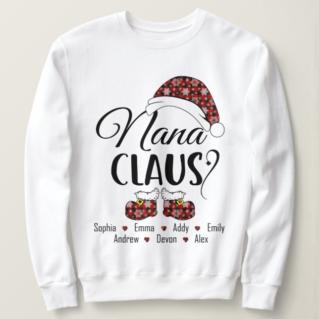 Moletom Nana Claus Gift Para O Natal (Frente do Design)