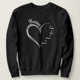 Moletom Nanna Sweatshirt Personalizada, Nanna Heart