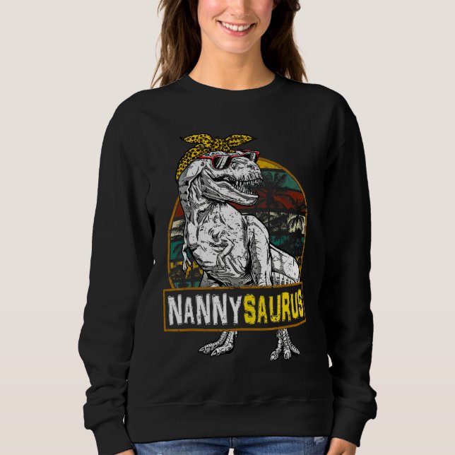 Moletom Nannysaurus Leopard Rex Dinosaur Nanny Saurus Moth (Frente)