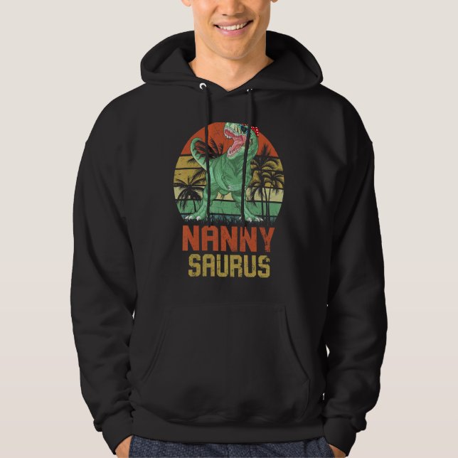 Moletom Nannysaurus Rex Dinosaur Nanny Surus Match da Famí (Frente)