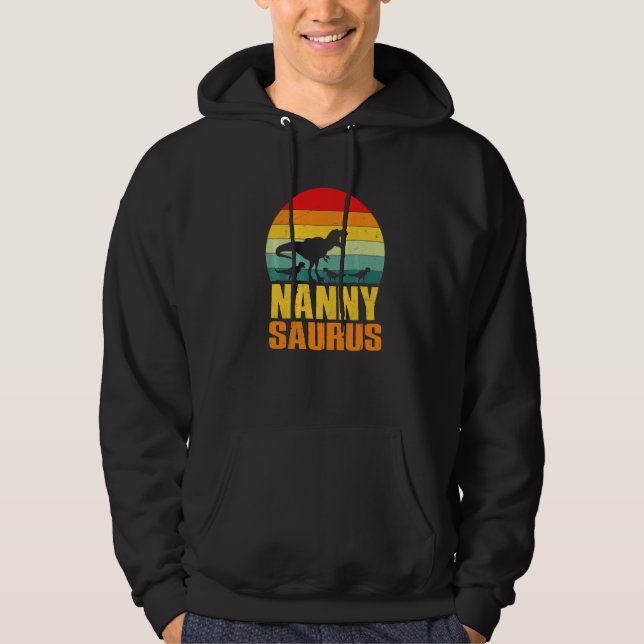 Moletom Nannysaurus Rex Dinossauro Babá Saurus Família Cor (Frente)