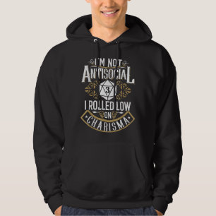 Moletom Não Antisocial, Charme Baixo Engraçado