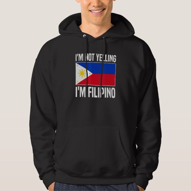Moletom Não estou gritando, sou filipina filipina (Frente)