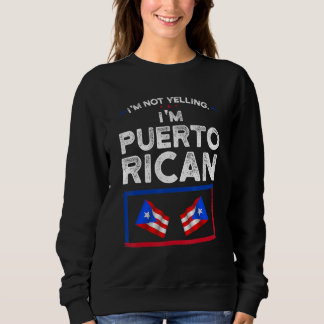 Moletom Não estou gritando, sou uma bandeira porto-riquenh