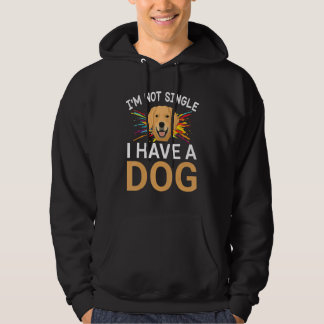 Moletom Não Estou Solteiro Tenho Um Cachorro Feliz Comigo