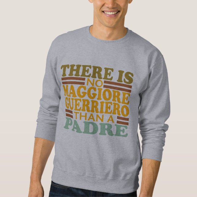 MOLETOM NÃO HÁ MAGGIORE GUERRIERO QUE UM PADRE. (Frente)
