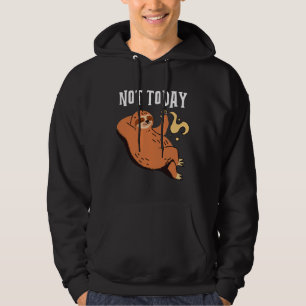 Moletom Não Hoje Design Com Um Descanso Em Um Tr
