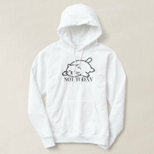 Moletom Não Hoje Gatinho Preguiçoso Fofo Humor 