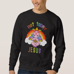 Moletom Não Hoje Jesus Satanás Bonito Baphomet Cabra Satan