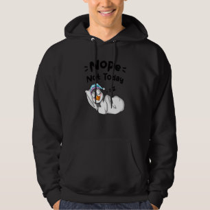 Moletom Não Hoje Não São Ditos Sarcásticos Dormindo Pingui