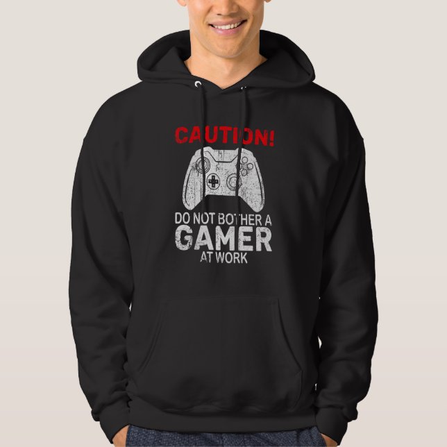 Moletom Não Incomodar Um Jogador Com Videos games De Traba (Frente)