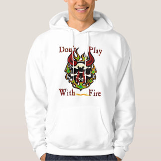 Moletom Não jogue com o Hoodie do crânio do fogo